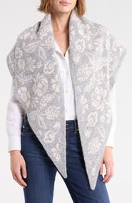 Vince Camuto Folk Floral Jacquard Triangle Scarf