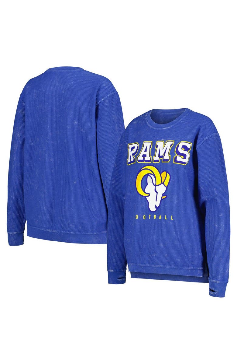 G-III 4HER BY CARL BANKS Women's G-III 4Her by Carl Banks Royal Los Angeles Rams Comfy Cord Pullover Sweatshirt, Main, color, Royal