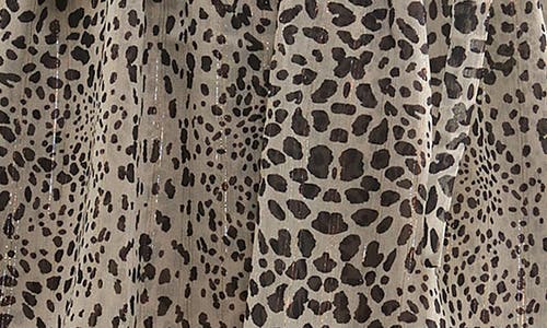 Socialite Metallic Animal Print Long Sleeve Minidress In Multi