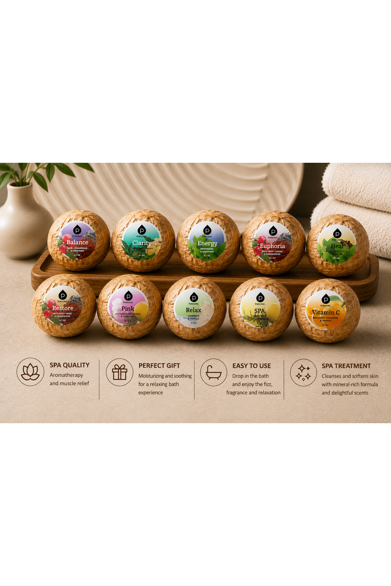 10 Pcs of Handmade, Natural and Organic Bath Bombs, Alternate, color, Multicolor