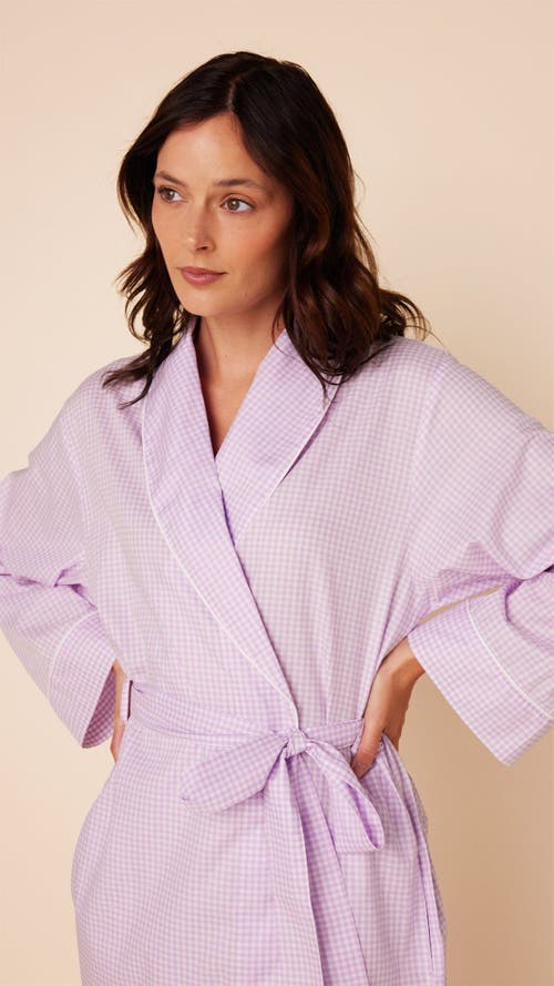 The Cat's Pajamas Luxe Pima Shawl Collar Robe In Pink