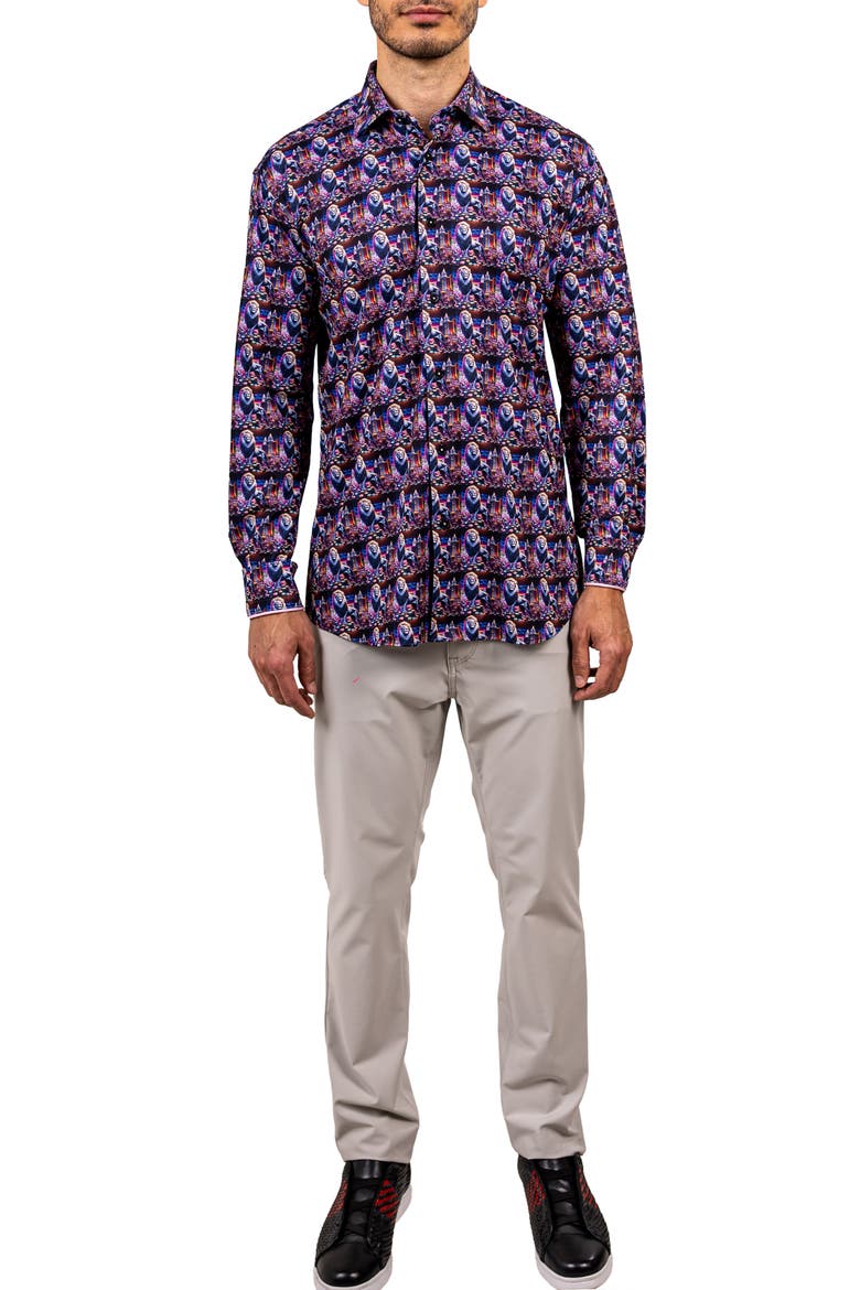 Fibonacci Stretch Ascension 3320 Contemporary Fit Button-Up Shirt, Alternate, color, PINK