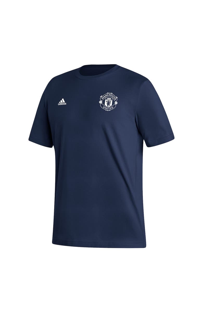 adidas Men's adidas Navy Manchester United Crest T-Shirt, Alternate, color, 