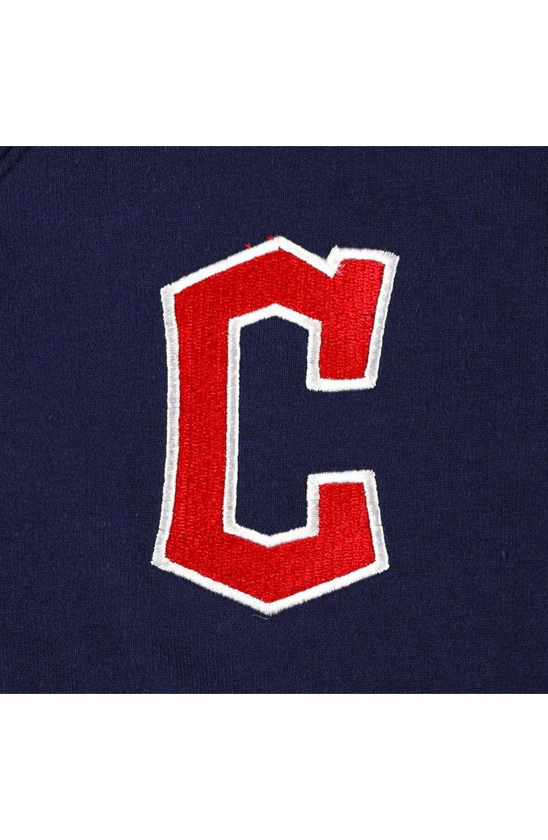 DKNY SPORT Women's DKNY Sport Navy Cleveland Guardians Lily V-Neck Pullover Sweatshirt, Alternate, color, Navy