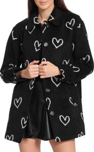 Avec Les Filles Heart Jacquard Coat