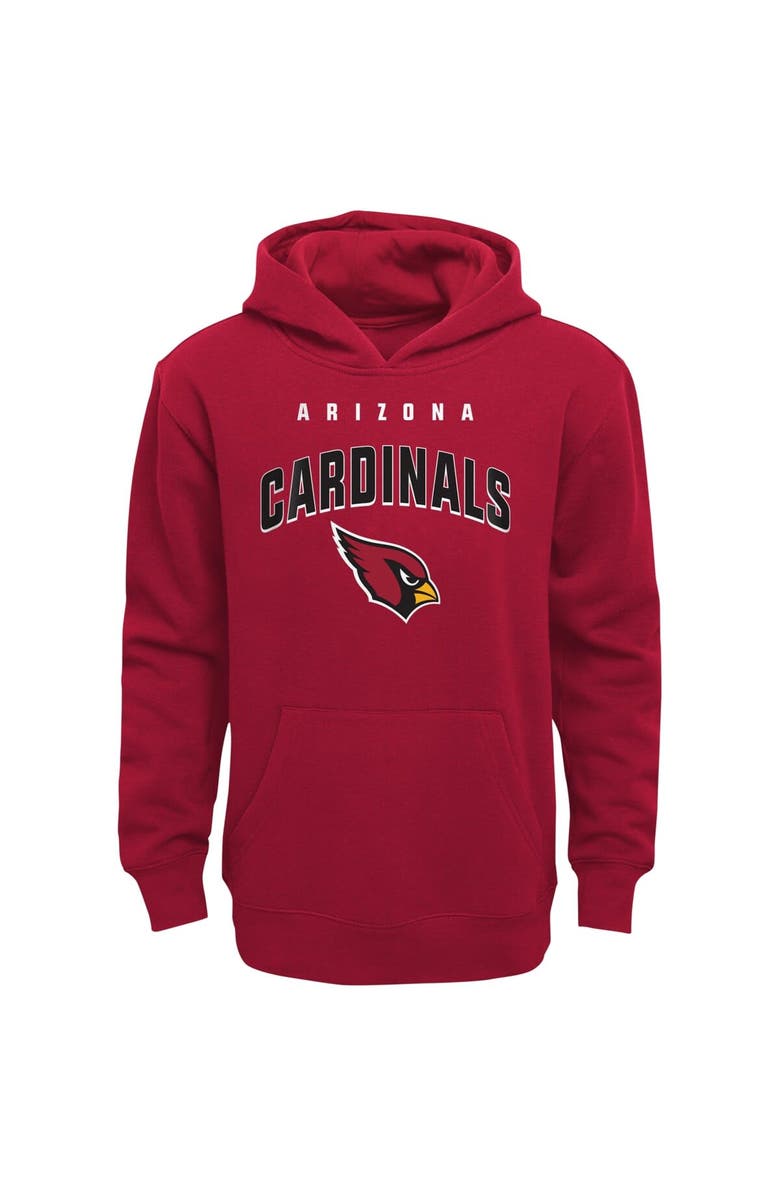 Outerstuff Youth Cardinal Arizona Cardinals Stadium Classic Pullover Hoodie, Main, color,