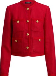 Lauren Ralph Lauren Linen Herringbone Jacket