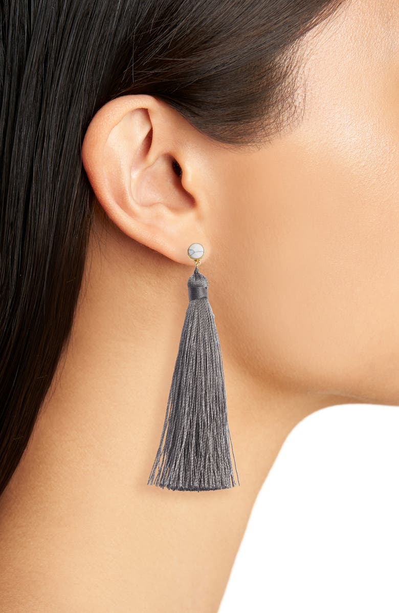 gorjana Tulum Tassel Earrings, Alternate, color, 