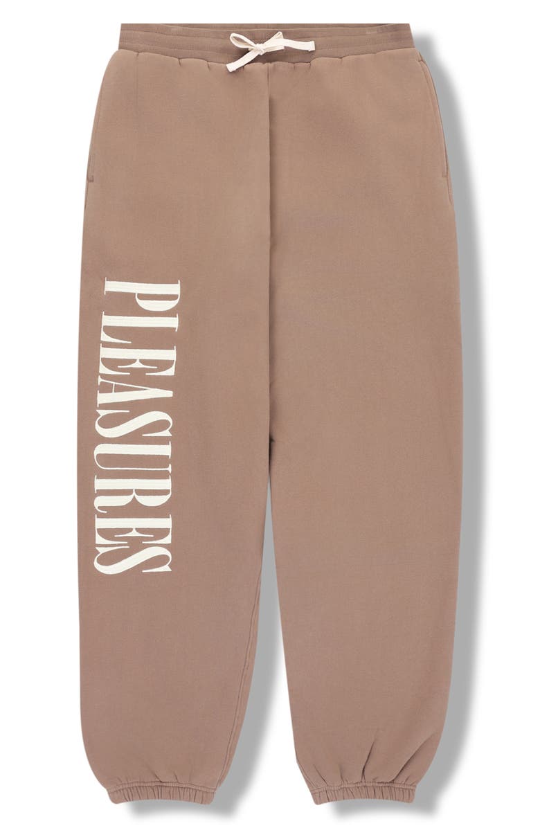 PLEASURES Onyx Logo Joggers, Main, color, Brown
