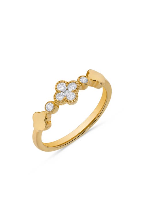 H.j. Namdar Diamond Clover Ring In Gold