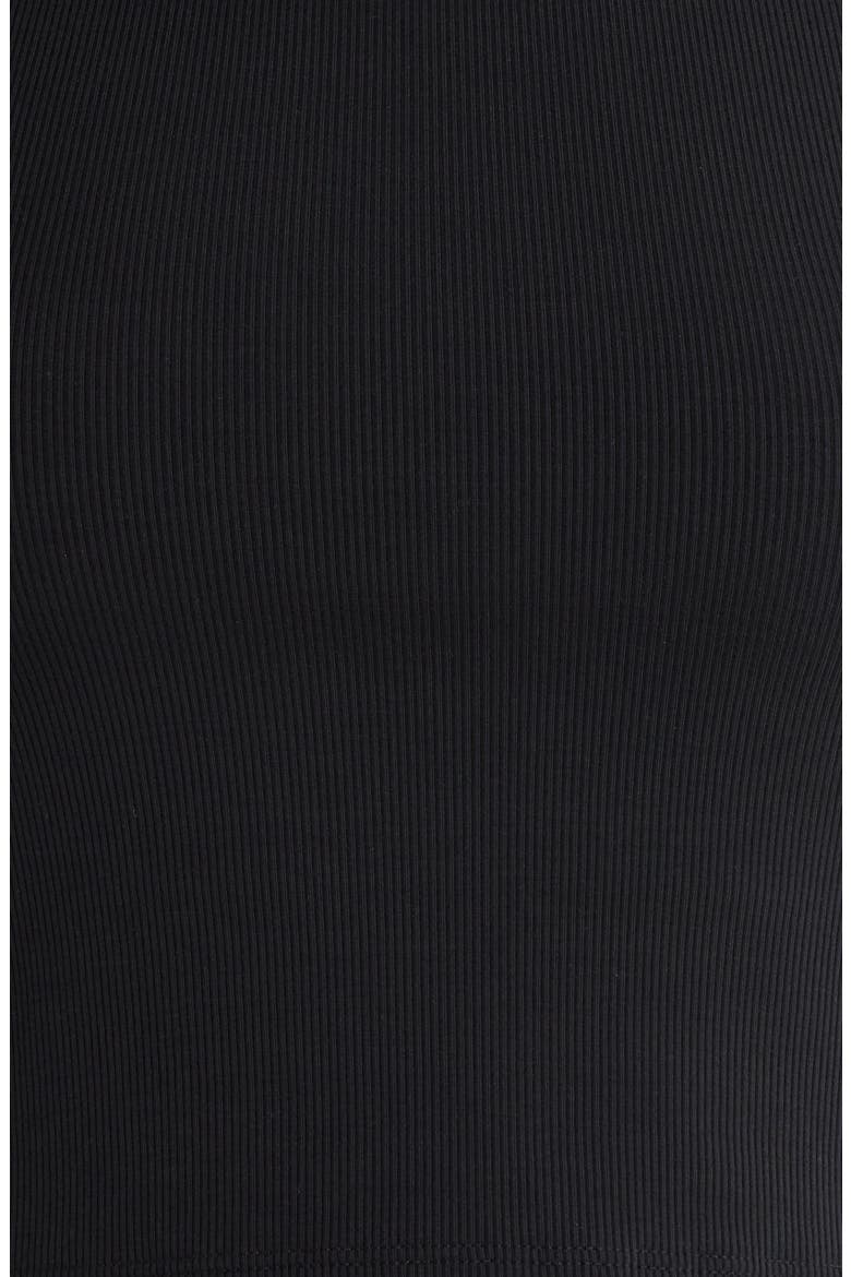 Rib Longline Sports Bra, Alternate, color, BLACK