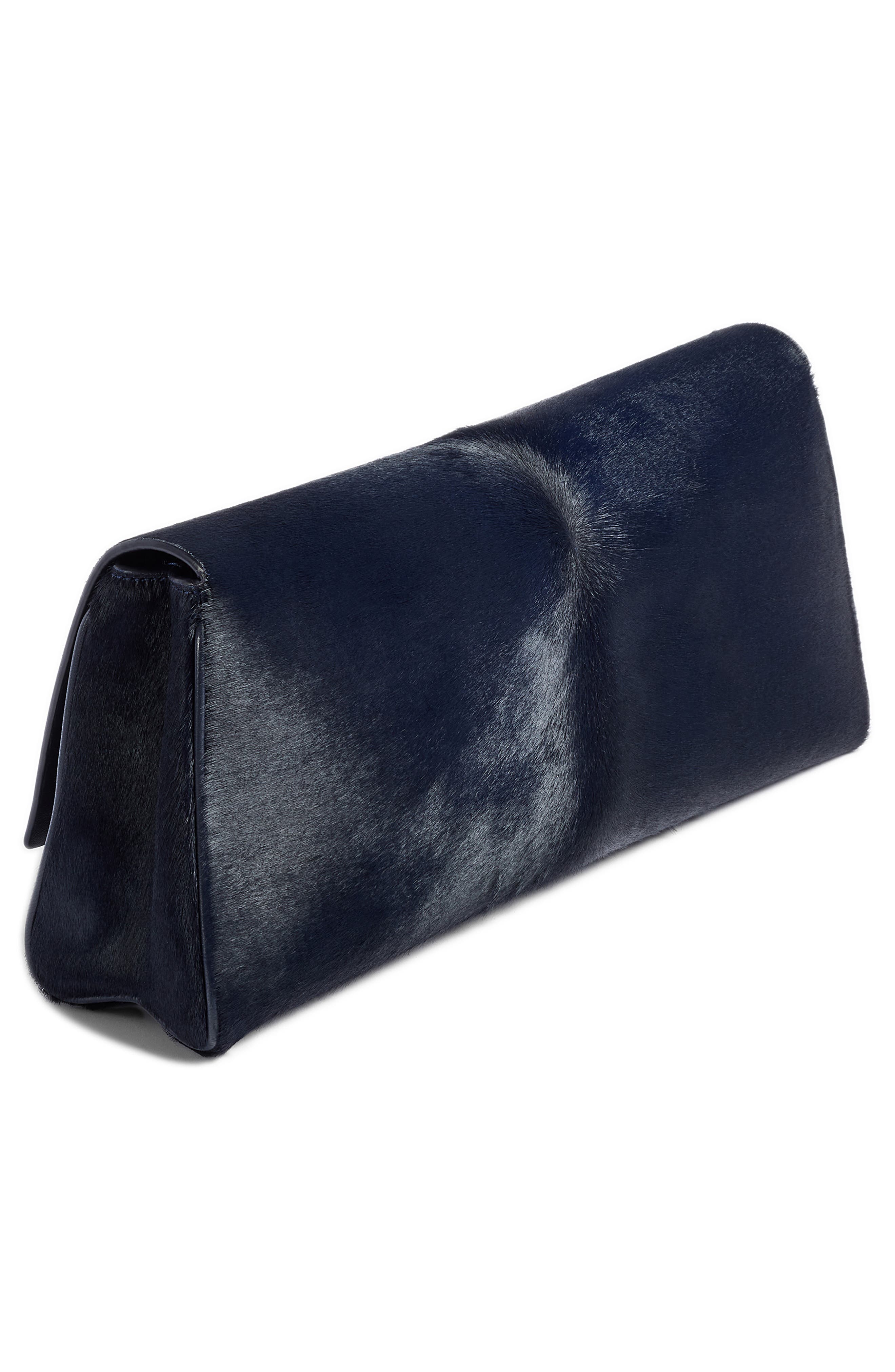 Khaite Audrey Genuine Calf Hair Clutch, Alternate, color, 