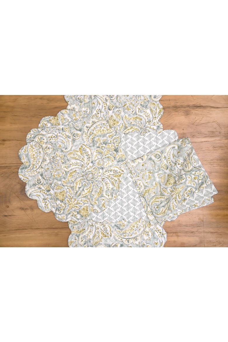 Volterra Damask Napkin, Alternate, color, Gray