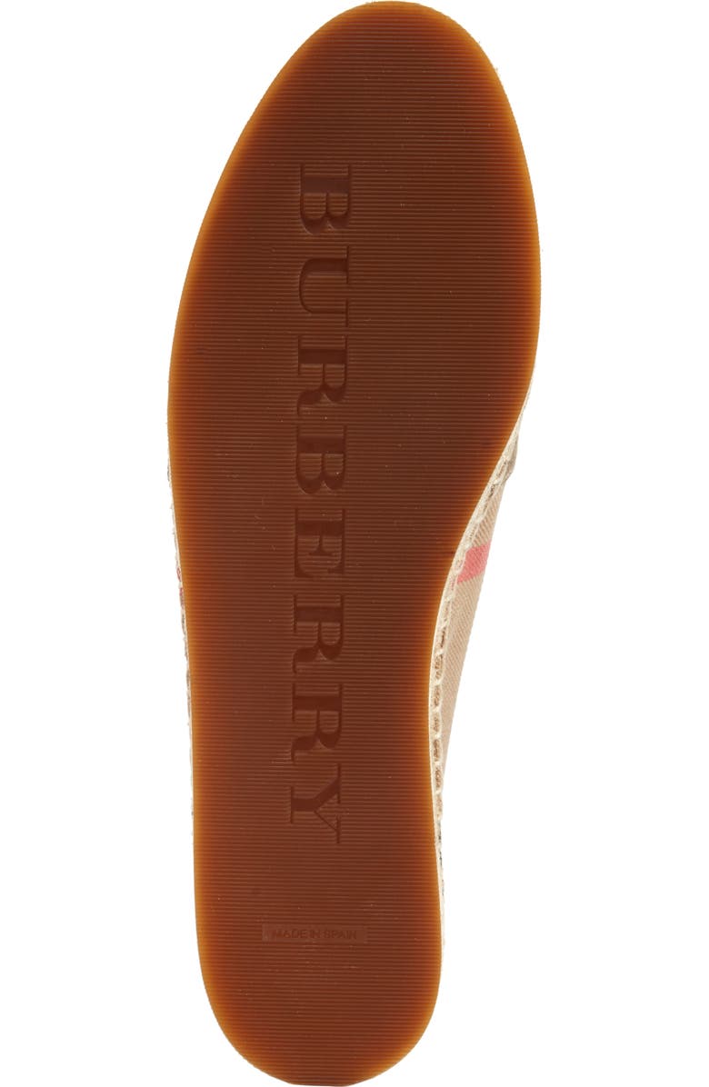Burberry Check Print Espadrille Flat, Alternate, color,