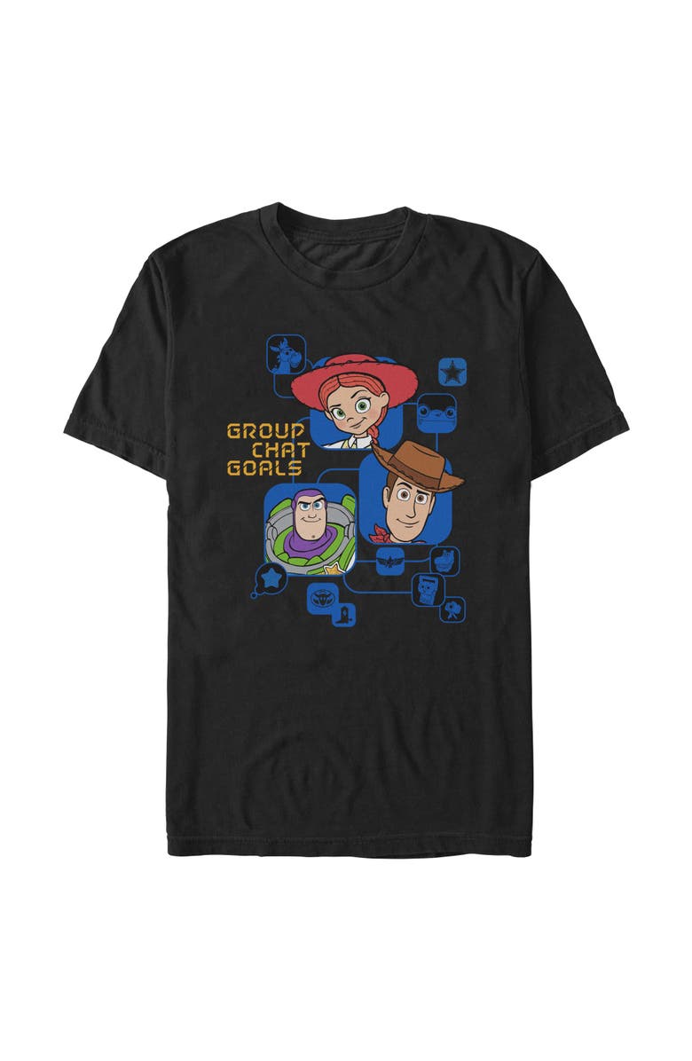 Toy Story 5 Men's Toy Story 5 Group Chat Goals Graphic T-Shirt, Main, color, Black