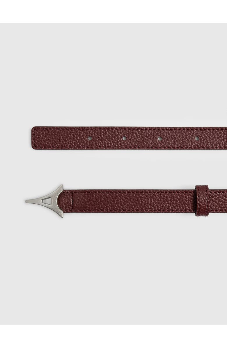 Manière De Voir Leonie Eiffel Slim Leather Belt, Main, color, Red