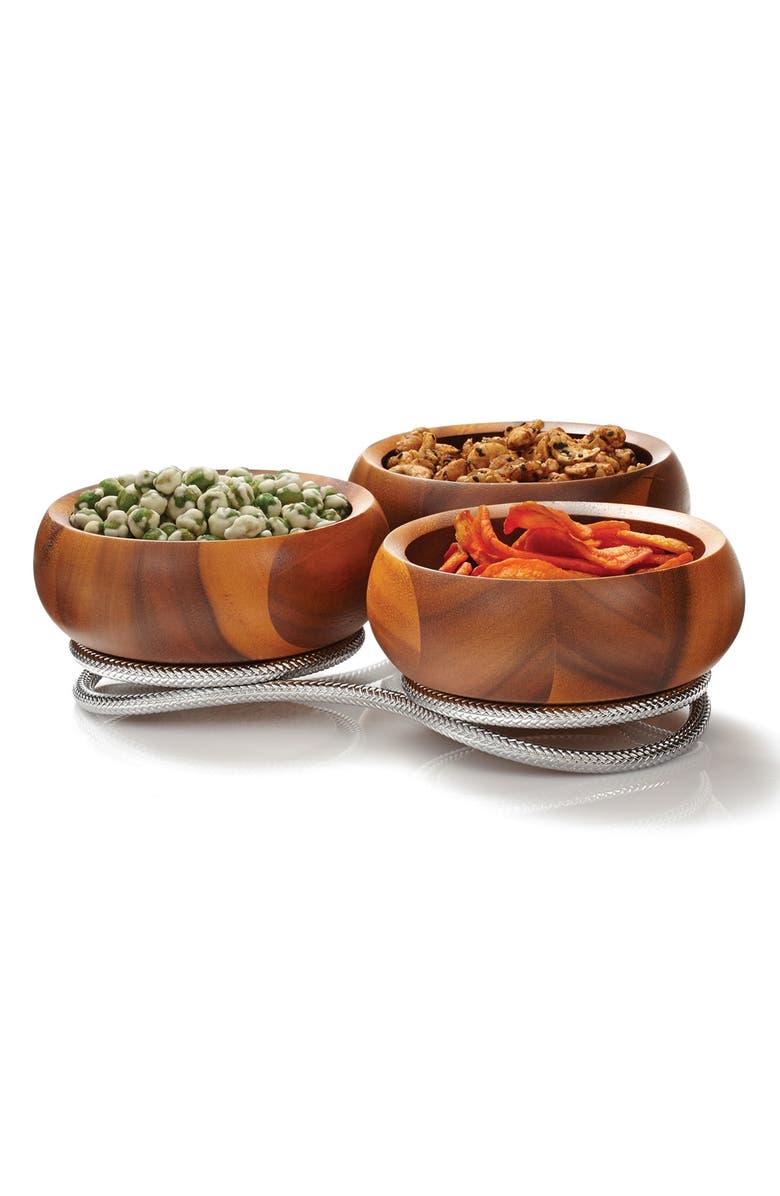 Nambé 'Braid' Condiment Server, Alternate, color, Silver