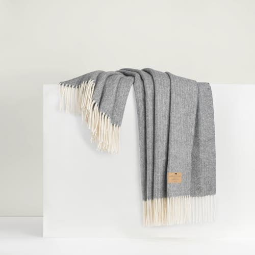 Lands Downunder Pinstripe Cashmere Throw In Gray