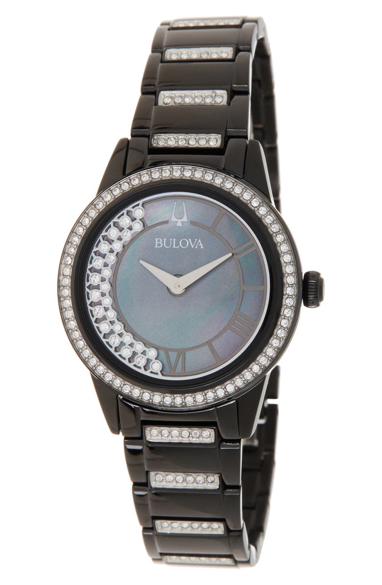 BULOVA Women's TurnStyle Swarovski Crystal Bracelet Watch, 33mm, Main, color,