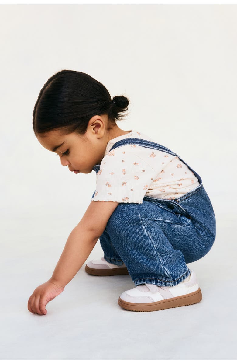 H&M Denim overalls, Alternate, color, Denim Blue