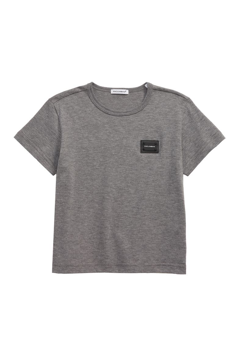 Logo Patch T-Shirt, Main, color, GREY MELANGE