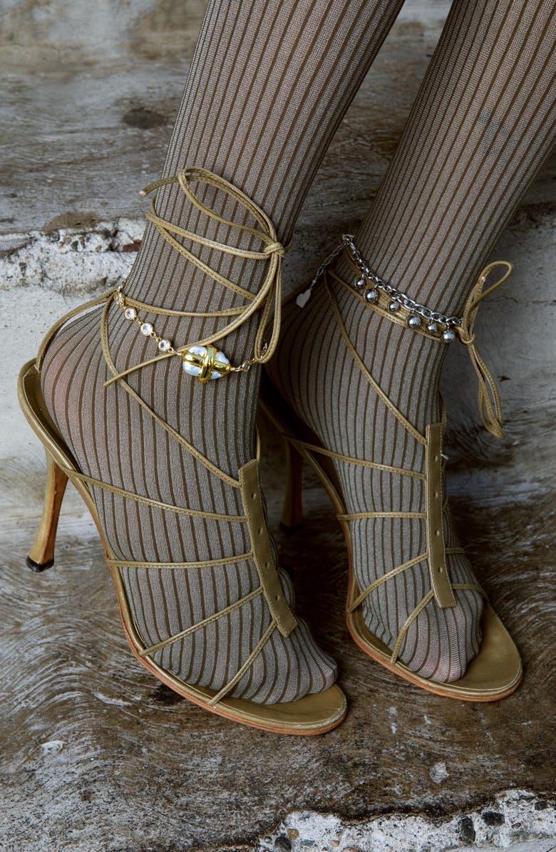 VIDAKUSH Cubic Zirconia & Freshwater Pearl Anklet, Alternate, color, Gold