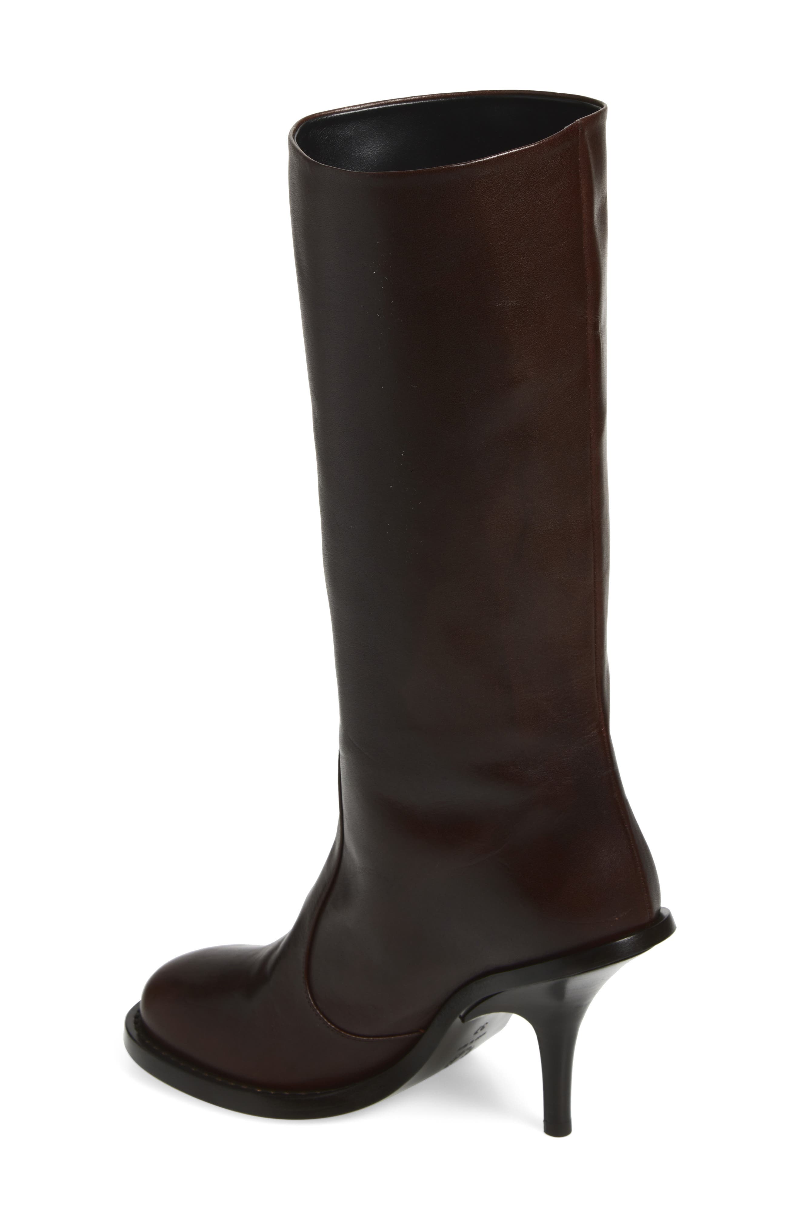 Dries Van Noten Round Toe Boot, Alternate, color, Dark Brown 704