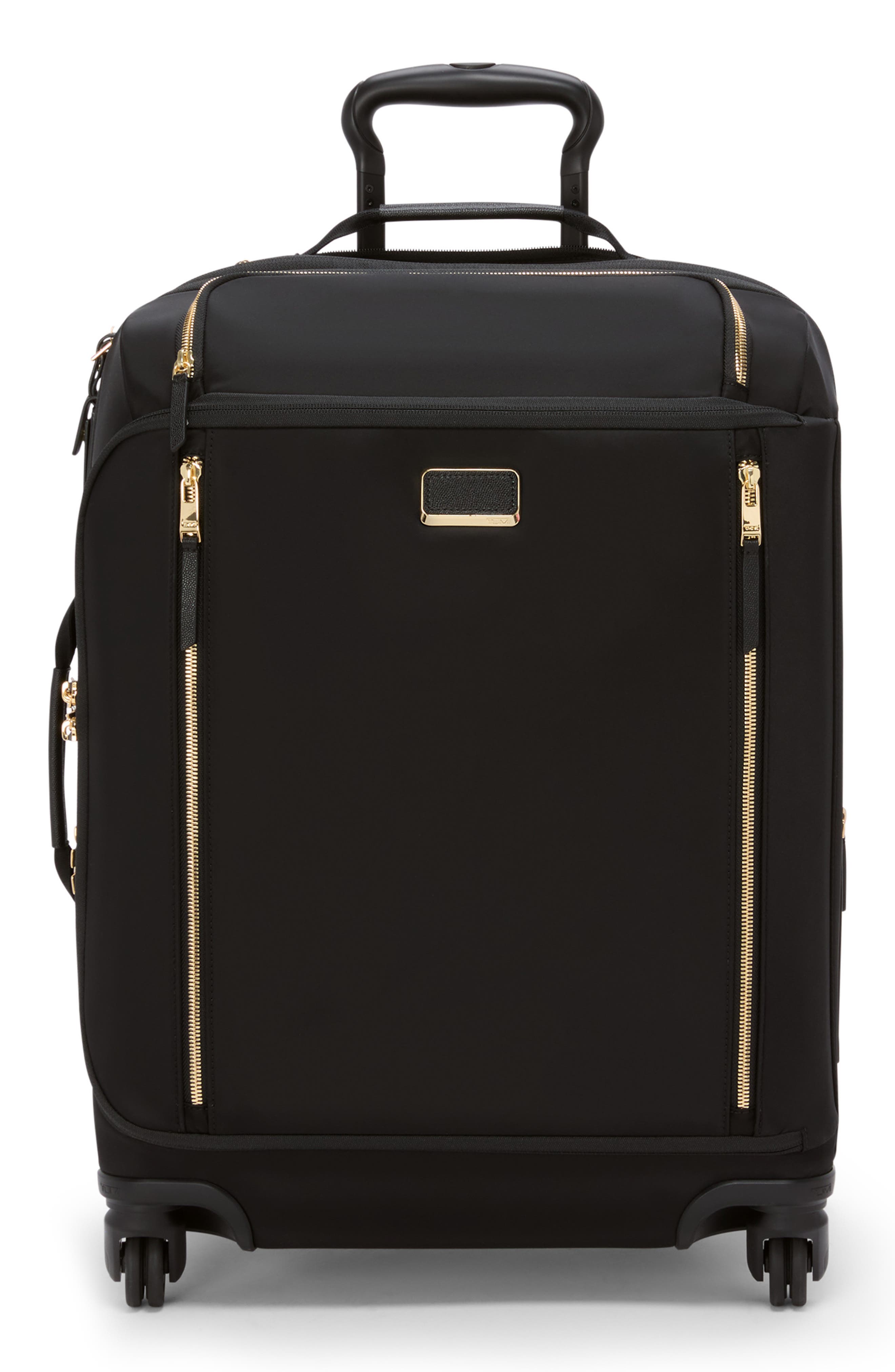 TUMI Léger 22-Inch Continental Expandable Wheeled Carry-On, Main, color, Black/ Gold