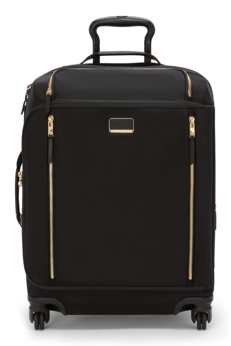 Voyageur Léger Large Dual Access Expandable Carry-On, Main, color, BLACK/ GOLD