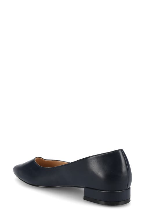 Journee Collection Carmin Pointed Toe Flat In Navy