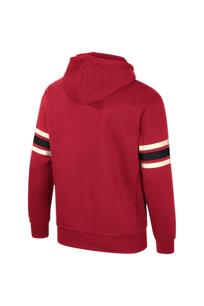 Men's Colosseum Cardinal Arkansas Razorbacks Saluting Pullover Hoodie, Alternate, color, Cardinal