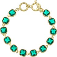 Juvell Topaz Bezel Link Bracelet