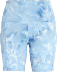 Zella High Waist Live In Spray Dye Bike Shorts