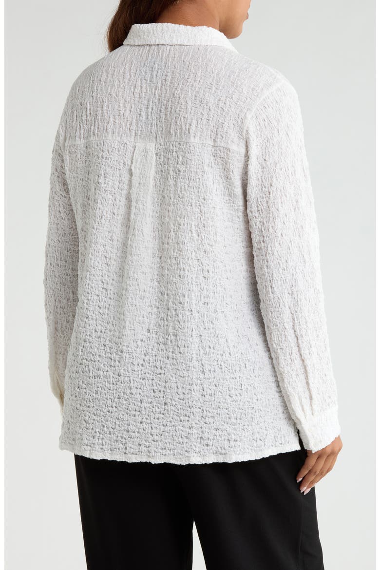 Organic Cotton & Recycled Nylon Slim Shirt, Alternate, color, IVORY