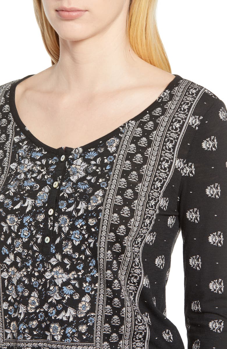 Lucky Brand Bandana Peasant Top, Alternate, color,