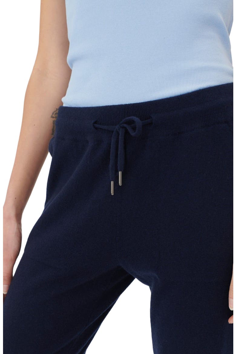 Cuffed Cashmere Jogger, Alternate, color, navy