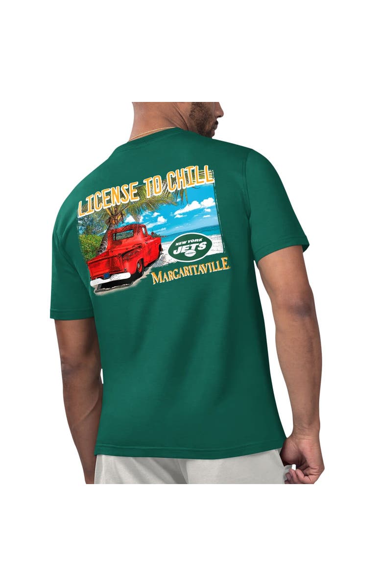 Margaritaville Men's Margaritaville Green New York Jets Licensed to Chill T-Shirt, Alternate, color, 