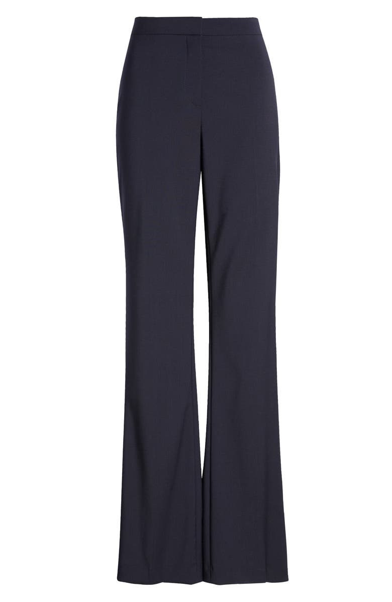 BOSS Tuleah Wool Flare Pants, Alternate, color, Sky Captain