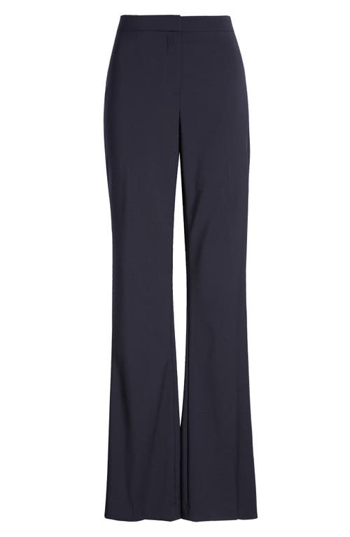 Hugo Boss Boss Tuleah Wool Flare Pants In Sky Captain