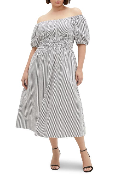 Adelynn Stripe Midi Dress