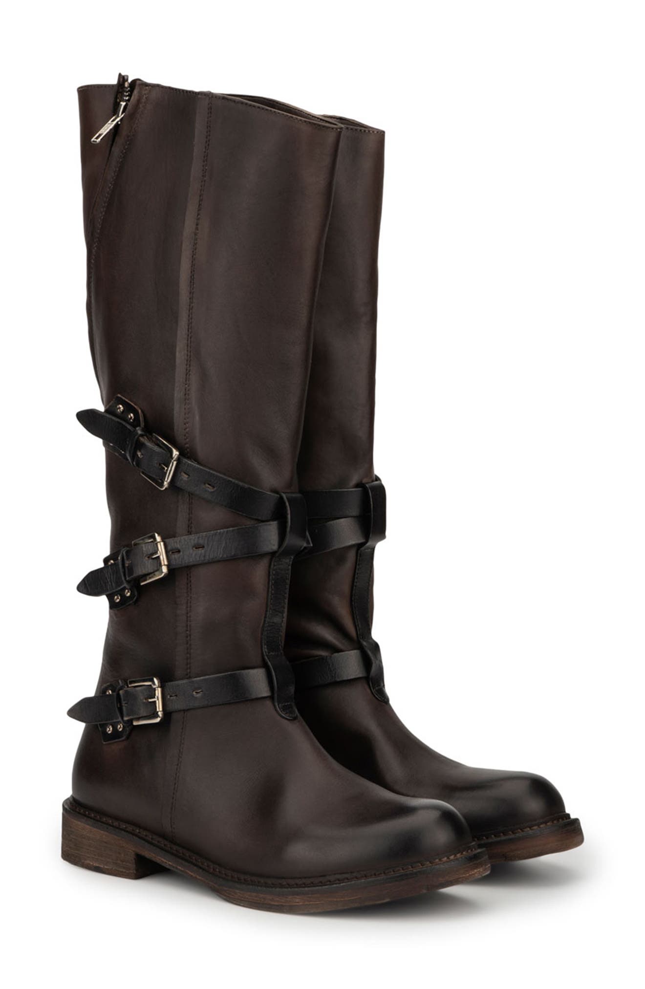 VINTAGE FOUNDRY Jenny Buckle Strap Boot, Alternate, color, Brown