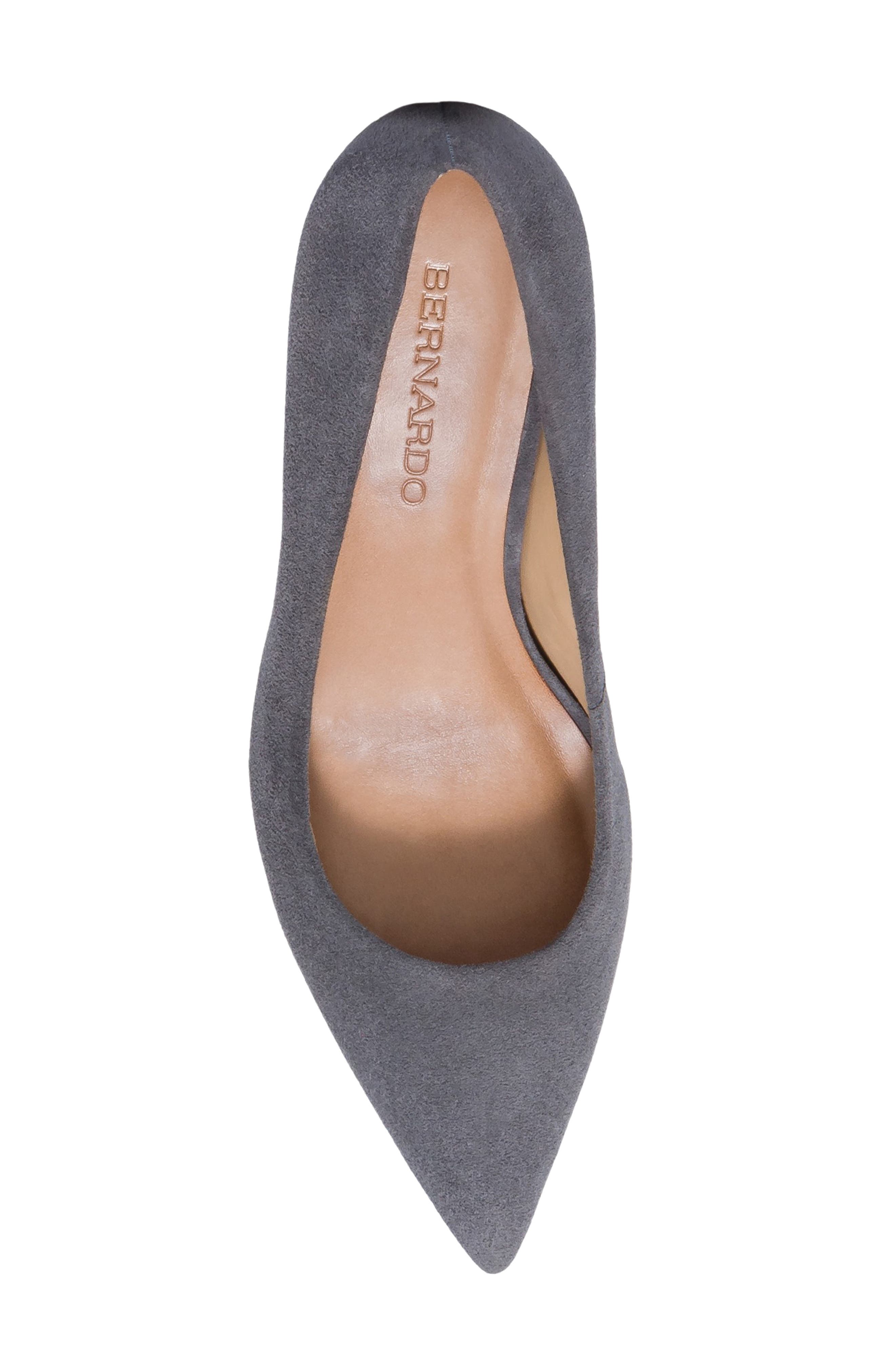 Bernardo Footwear Giselle Pump, Alternate, color, Mink Grey Suede