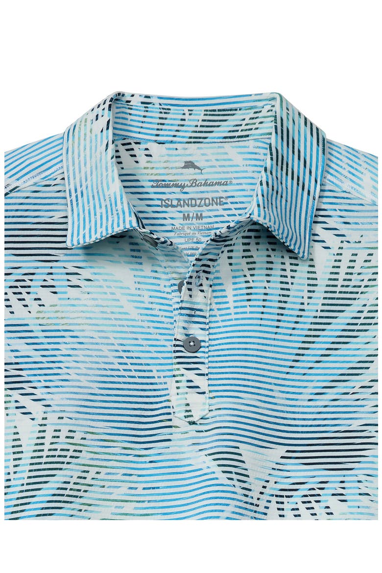 IslandZone® Costa Wave Fiore Fronds Polo Shirt, Alternate, color, SAXONY BLUE