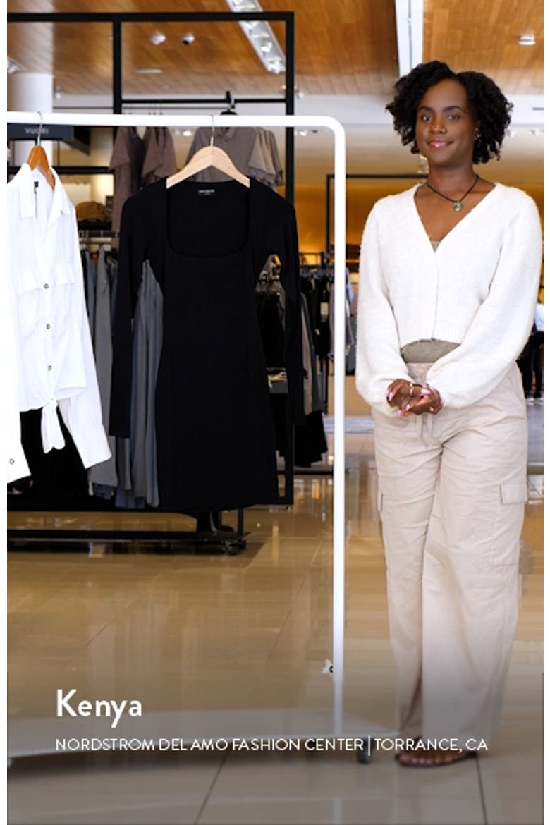 Squared Up Long Sleeve Body-Con Dress video