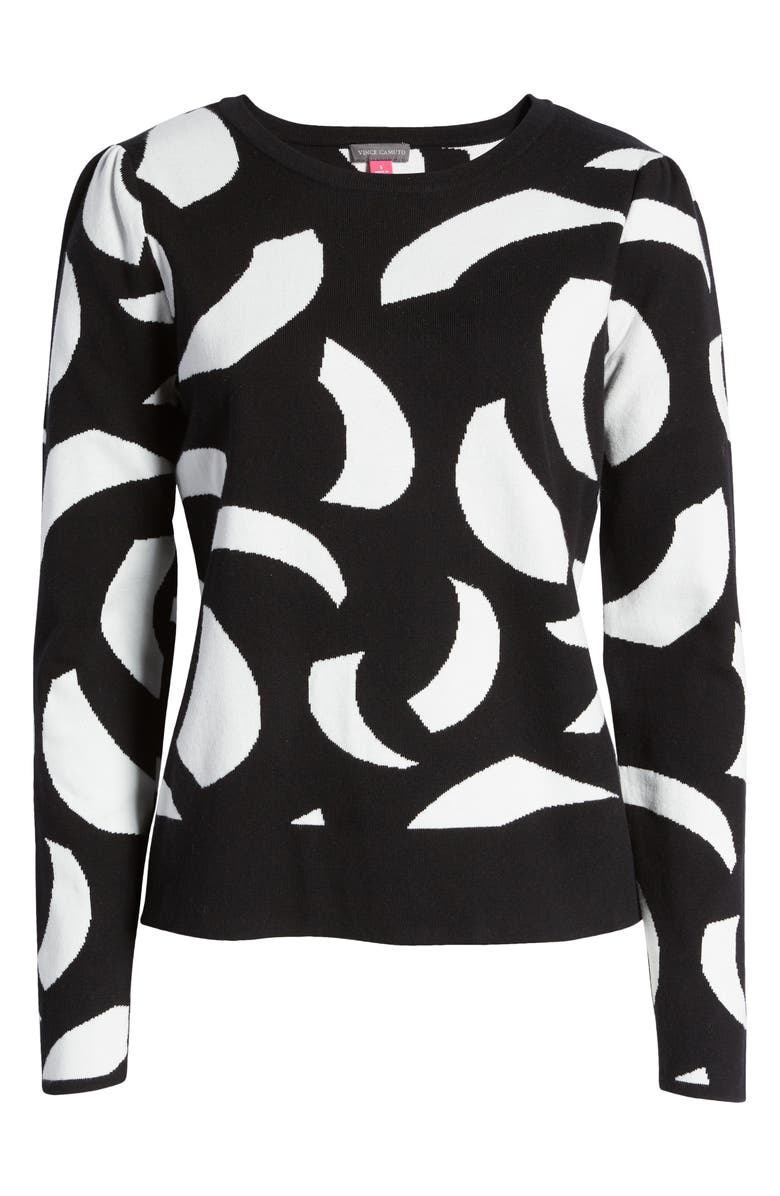 Vince Camuto Swirl Jacquard Pullover Sweater, Alternate, color, 