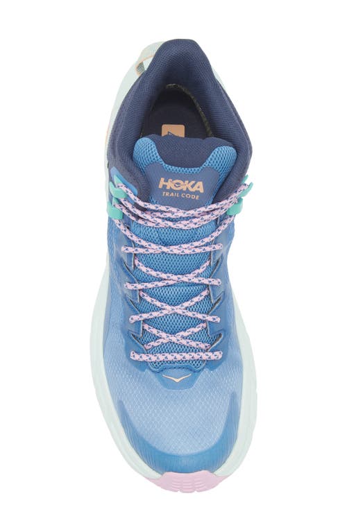 Hoka Trail Code Gtx Gore-tex® Water-repellent Hiking Boot In Foggy Night/aqua Breeze