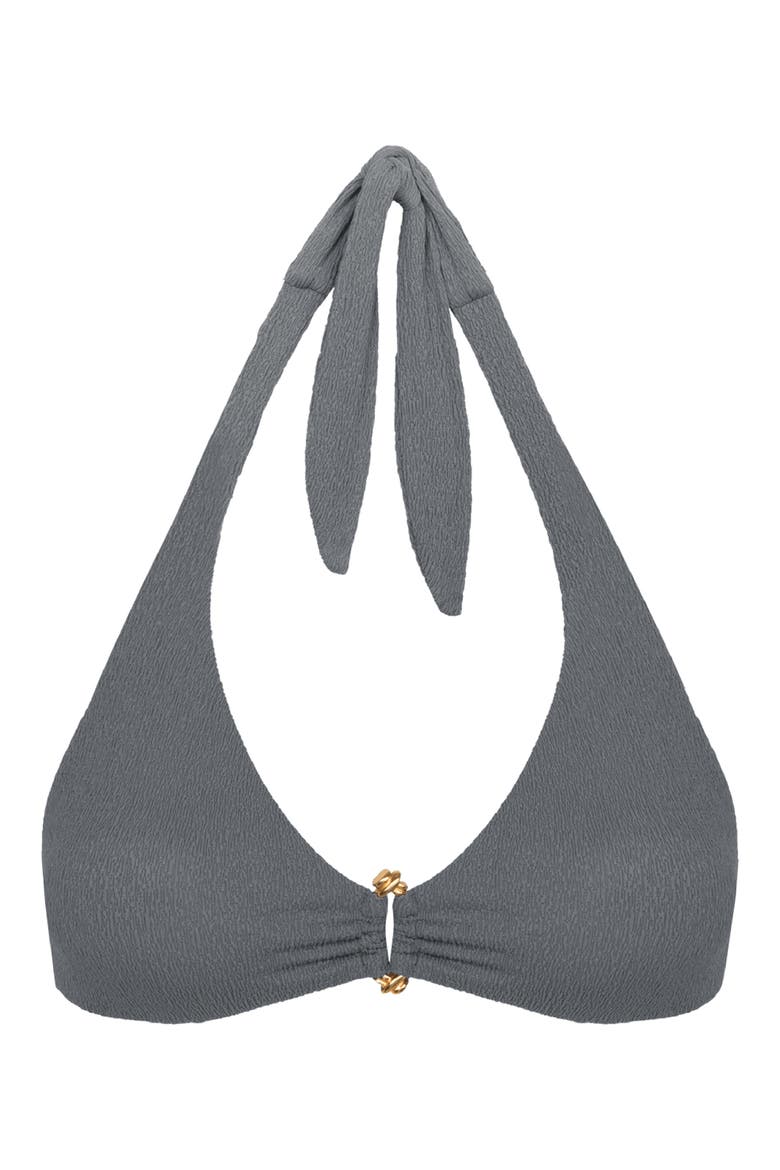 Nika Alanna Halter Bikini Top, Alternate, color, GREY