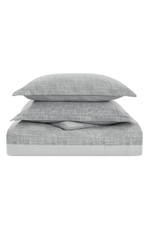 Connery Stripe Cotton Weave Twin Duvet Cover & Shams Set