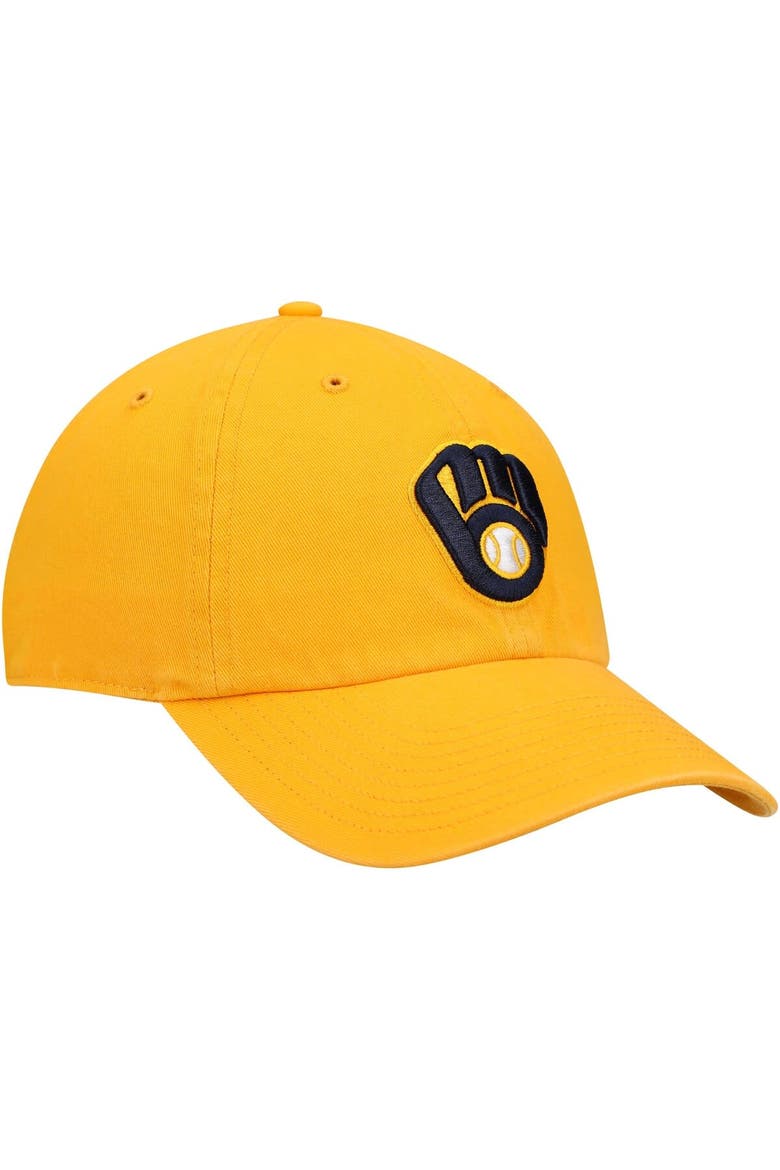 Men's '47 Gold Milwaukee Brewers Clean Up Adjustable Hat, Alternate, color, Gold