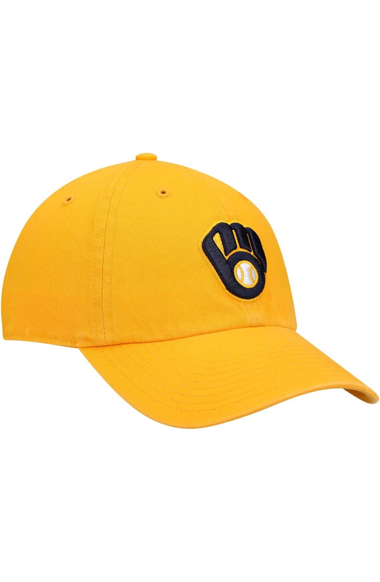 '47 Men's '47 Gold Milwaukee Brewers Clean Up Adjustable Hat, Alternate, color, Gold